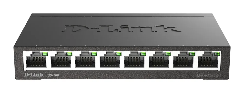 Switch D-Link DGS-108 8 Gigabit Ethernet 10/100/1000Mbps Ports