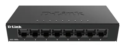 Switch D-LINK DGS-108GL 8 Ports Gigabit Metallisch Lüfterlos QoS