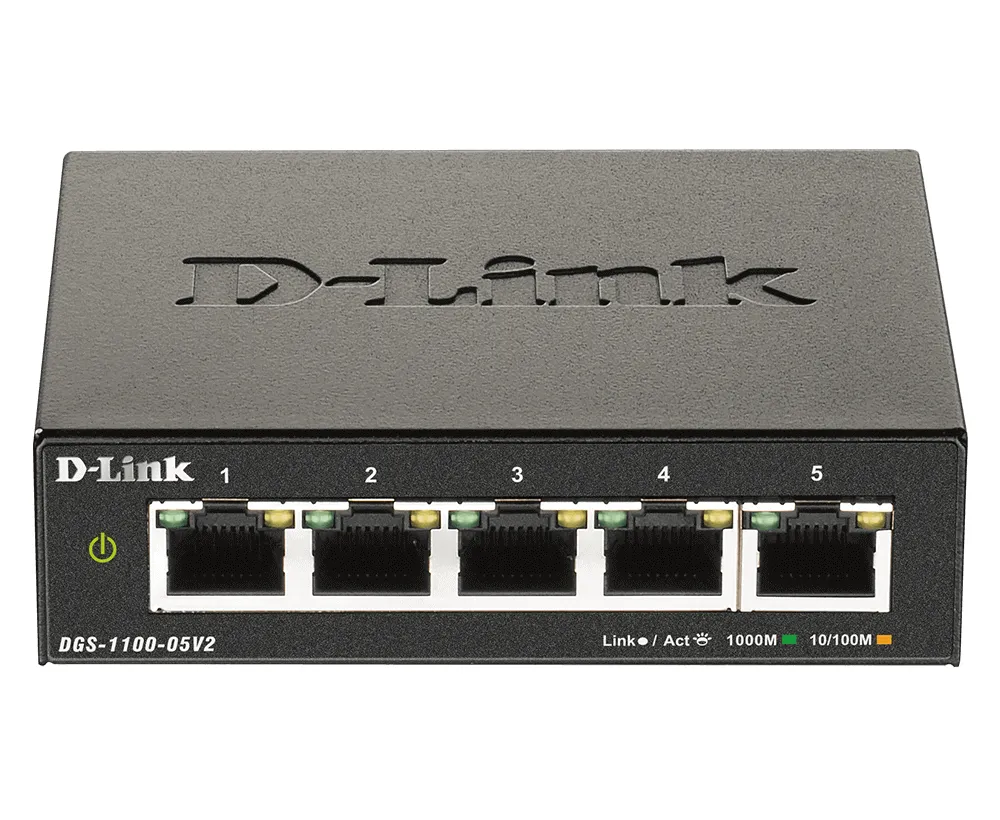 Switch 5 Ports RJ45 Gigabit D-Link DGS-1100-05V2