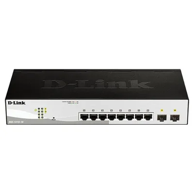 D-Link DGS-1210-10 Managed L2 Gigabit Ethernet (10/100/1000) 1U Schwarz, Grau