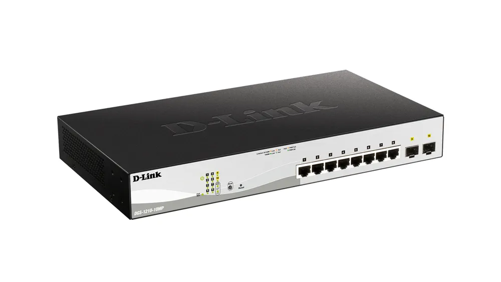 D-Link DGS-1210MP Smart POE Switch 10 Gigabit-Ports + 2 SFP-Ports