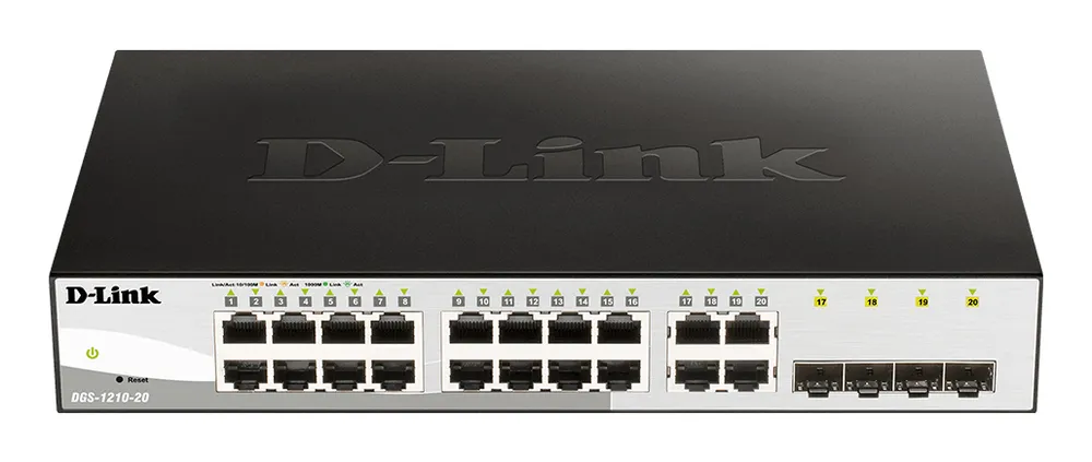 D-Link DGS-1210-20 Netzwerk-Switch Managed L2 Gigabit Ethernet (10/100/1000) 1U Schwarz