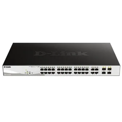 D-Link DGS-1210-24P Managed L2 Gigabit Ethernet (10/100/1000) Power over Ethernet (PoE) Schwarz