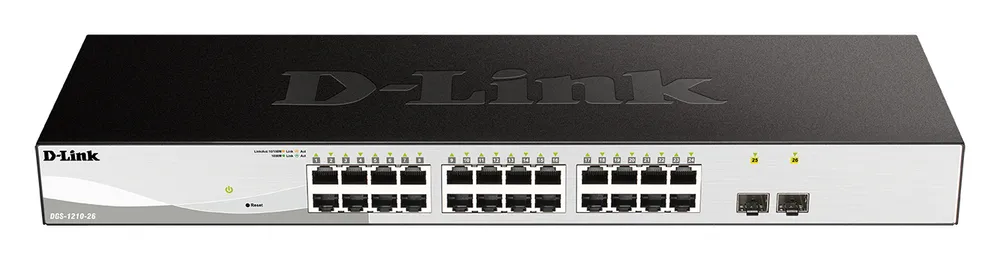 D-Link DGS-1210-26 Netzwerk-Switch Managed L2 Gigabit Ethernet (10/100/1000) 1U Schwarz, Grau (DGS-1210-26)