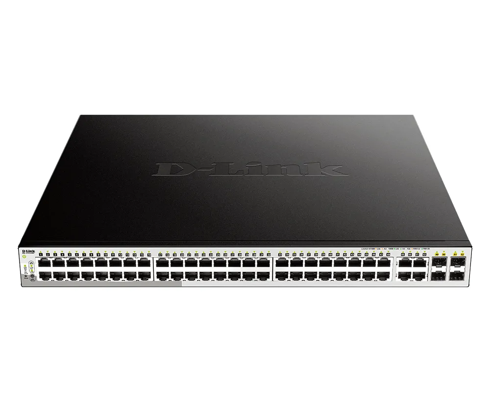 D-Link DGS-1210-52MP Netzwerk-Switch Managed L2 Gigabit Ethernet (10/100/1000) 1U Schwarz