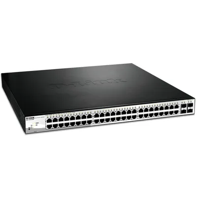 D-Link DGS-1210-52MP Managed L2 Gigabit Ethernet (10/100/1000) Power over Ethernet (PoE) Schwarz, Grau