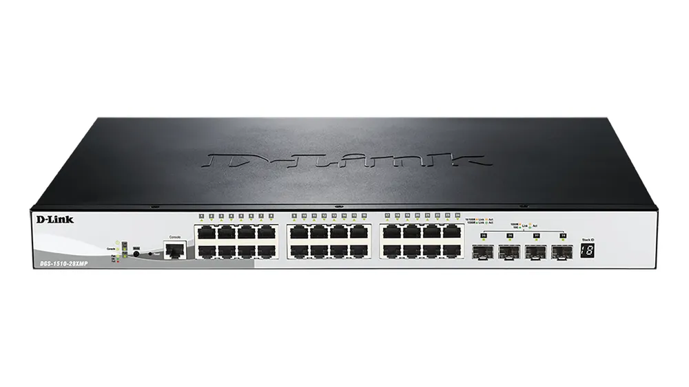 D-Link DGS-1510-28XMP Netzwerk-Switch Managed L2/L3 Gigabit Ethernet (10/100/1000) Power over Ethernet (PoE) Schwarz, Grau