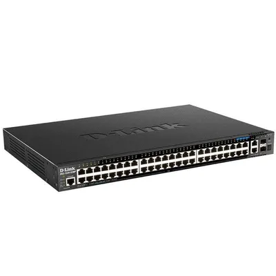 D-Link DGS-1520-52MP Managed L3 Switch Gigabit POE 1U Schwarz