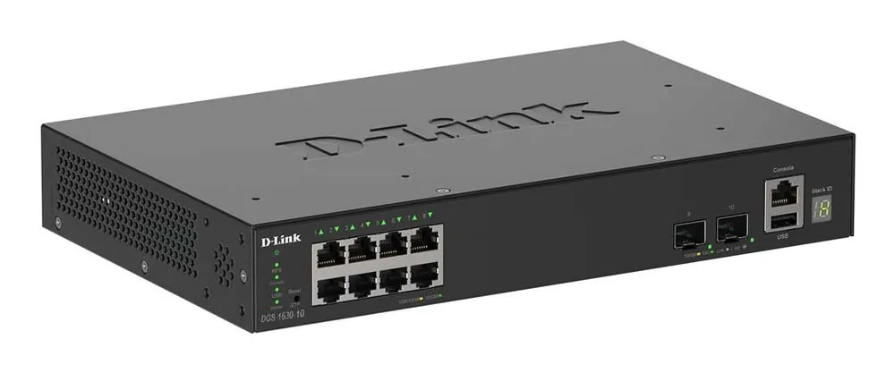 Switch D-LINK DGS-1530-10 Managed 8x Gigabit 2x 10G SFP+ L2 QoS VLAN