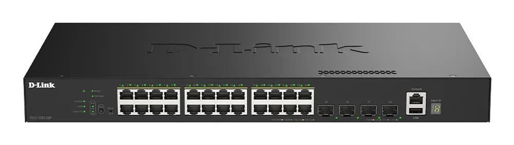 Netzwerk-Switch D-LINK DGS-1530-28P/E 24x Gigabit PoE+ 4x10G SFP+ Rackmount