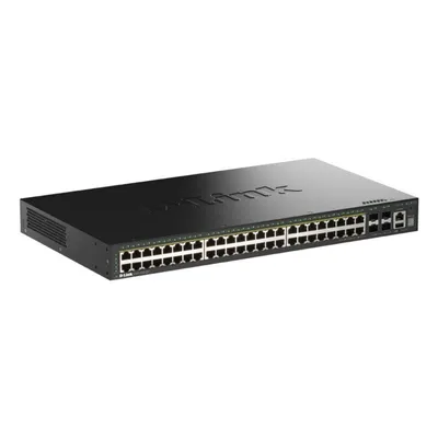 Switch D-Link DGS-1530-52P/E 48 Ports Gigabit PoE+ 4x SFP+ Managed Rack Schwarz
