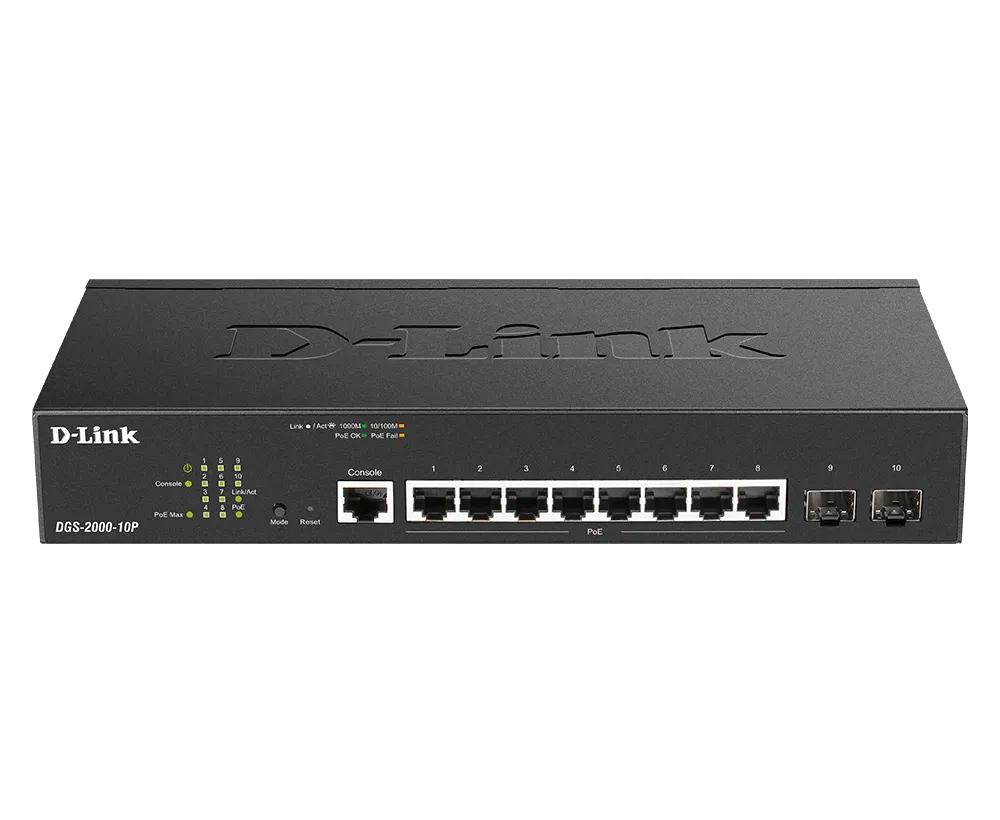 D-Link DGS-2000-10P Switch 8 Gigabit-Ports + 2 SFP