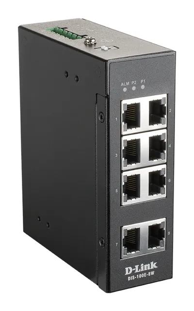 D-Link DIS-100E-8W Netzwerk-Switch Unmanaged L2 Fast Ethernet (10/100) Schwarz