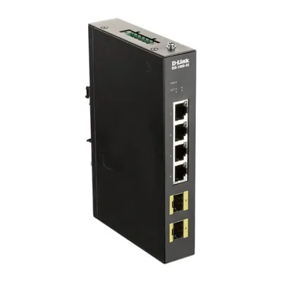 Switch D-Link DIS-100G-06P/M Unmanaged L2 Gigabit Ethernet PoE+ DIN Rail Switch D-Link DIS-100G-06P/M Unmanaged L2 Gigabit Ethernet PoE+ DIN Rail