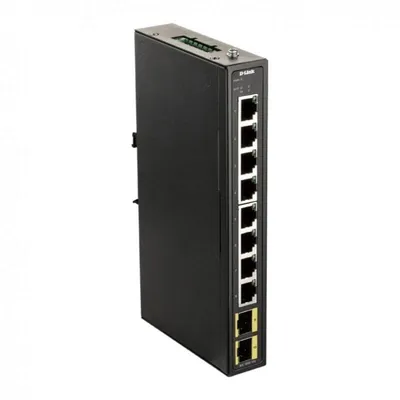 Switch D-Link DIS-100G-10S 8x Gigabit 2x SFP Luefterlos Industriell IP40 DIN Rail