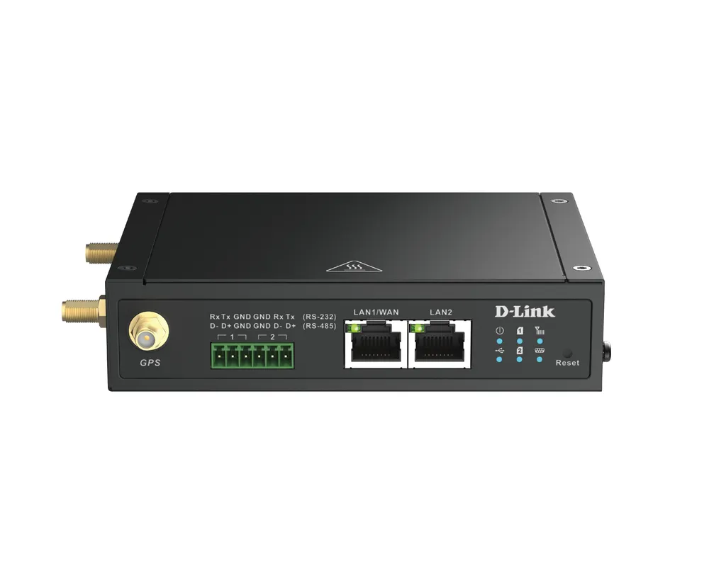Router D-Link DOM-530-TSO/M 4G LTE Dual-SIM 150Mbps 2xRJ45 3 SMA-Antennen Firewall USB