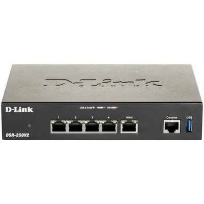 Router D-Link DSR-250V2 Gigabit VPN 75 Tunnel USB 3.2 Gen 1
