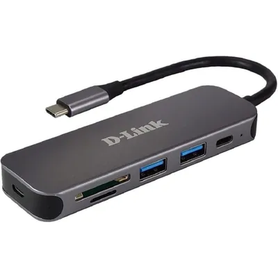 D-Link DUB-2325 Hub 5-in-1 USB-C Kartenleser Schwarz