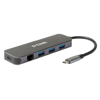 USB-C/USB zu Ethernet Gigabit Adapter mit 3 USB 3.0 Ports PD 60W D-Link DUB-2334