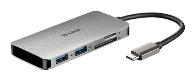 D-Link DUB-M610 laptop-dockingstation & portreplikator Kabelgebunden USB 3.2 Gen 1 (3.1 Gen 1) Type-C Aluminium, Schwarz
