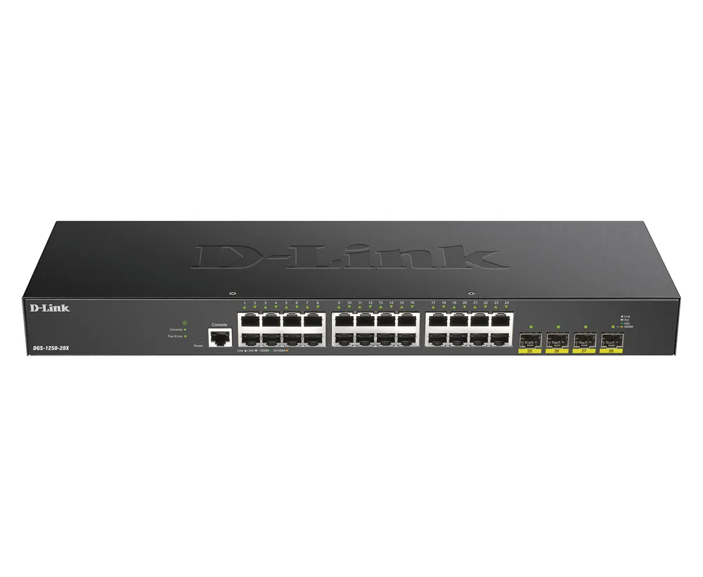Switch D-Link DGS-1250-28X 24 Ports Gigabit 4 SFP+ 10G Erweiterte Verwaltung