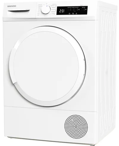 Daewoo Wärmepumpentrockner T7HT1WA3DE, LED-Trommelbeleuchtung, BabyCare, Knitterschutz