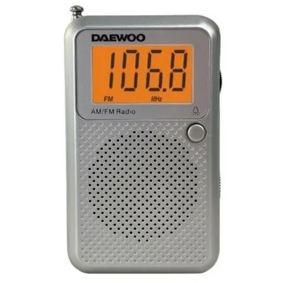 Daewoo DW1115 Tragbares AM/FM-Radio, Grau, Analog-Tuner, Eingebauter Lautsprecher