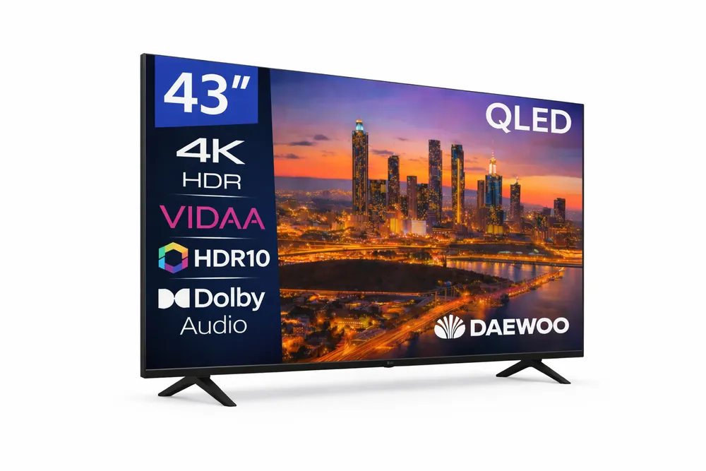 TV Daewoo QLED 43VB56QV 43" 4K UltraHD 60Hz Smart TV VIDAA HDR10 Dolby Audio