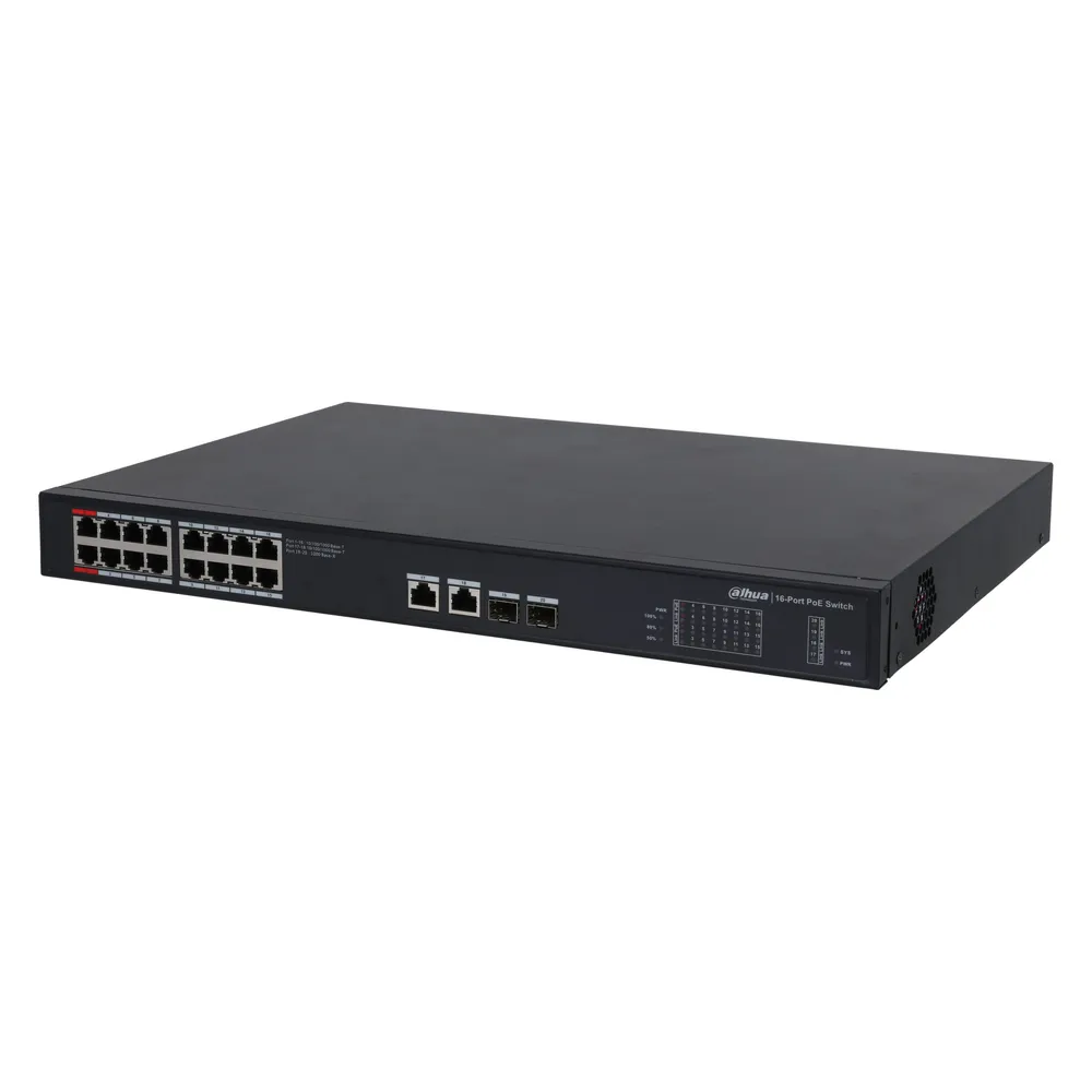 Dahua DH-PFS3220-16GT-190 20-Port Unmanaged Gigabit Switch with 16-Port PoE