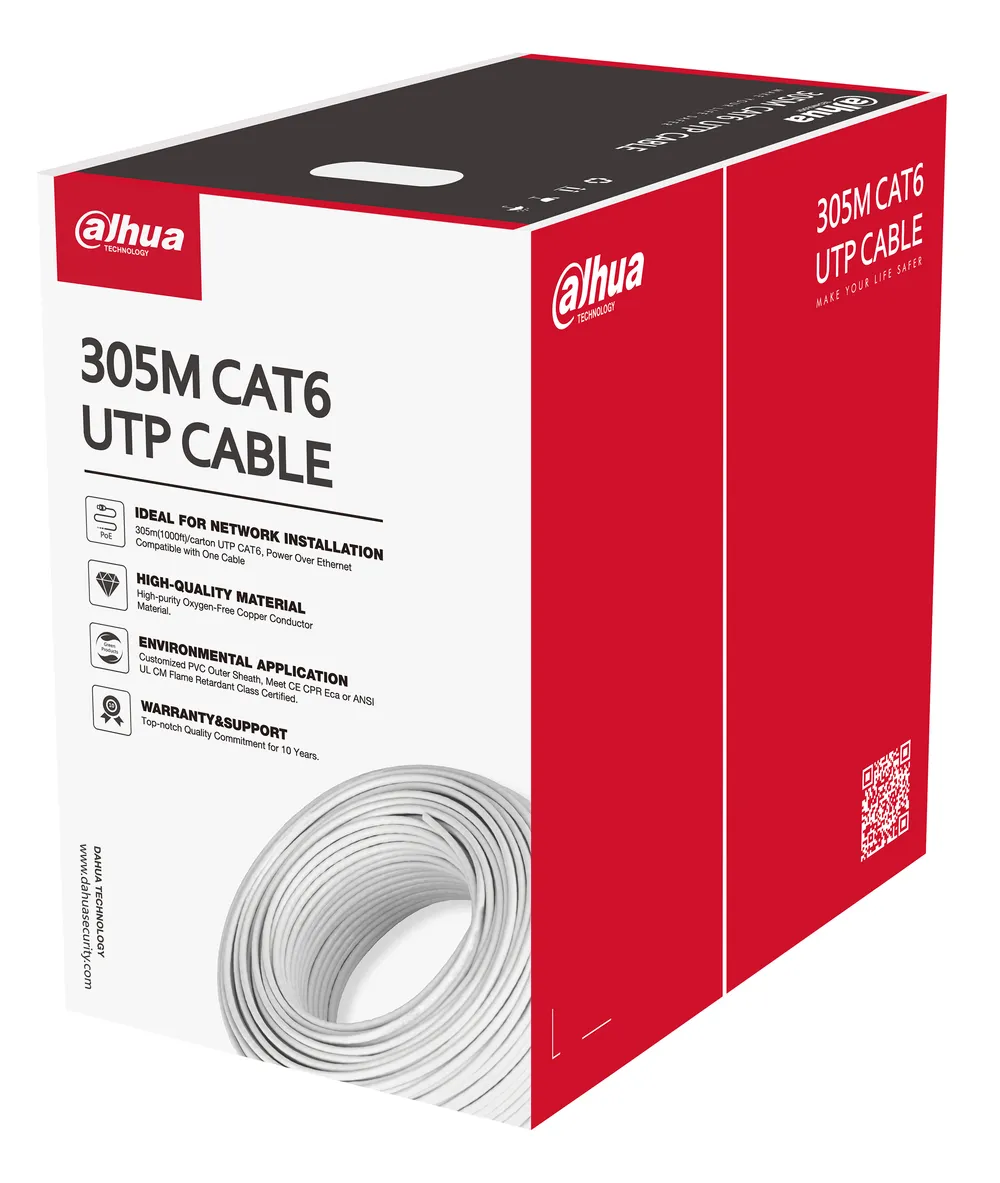 Dahua PFM920I-6UN-C-V2 Cat6 Netzwerkkabel 305 m weiß