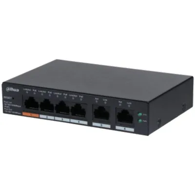 Gigabit Switch Dahua DH-CS4006-4GT-60 4 PoE Ports Schwarz