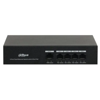 Switch Dahua DH-PFS3005-4ET-36 5 Ports Fast Ethernet PoE Blitzschutz