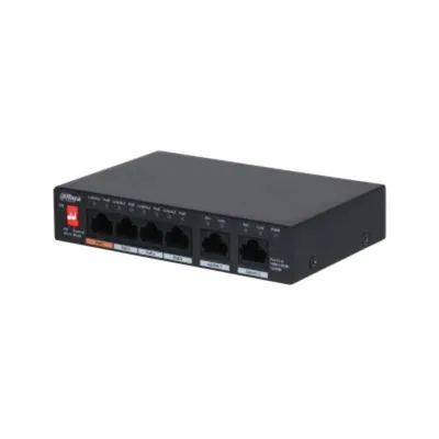 Switch Dahua Technology PFS3006-4GT-60-V2 6x Gigabit Ethernet PoE Wandmontage
