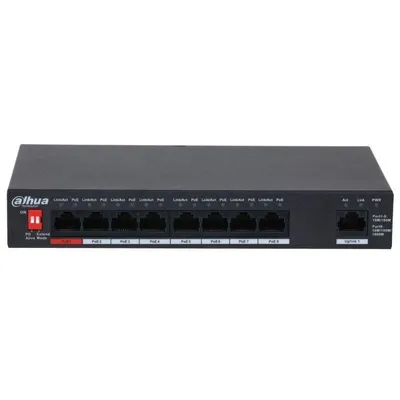 Switch Dahua Technology DH-PFS3009-8ET1GT-96 8x Fast Ethernet PoE 1x Gigabit Metallgehäuse