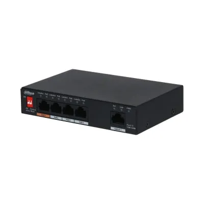 Dahua Switch DH-PFS3005-4ET-60-V2 5 Gigabit PoE-Ports Hi-PoE 60W Wand MAC Lernen