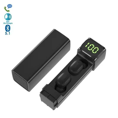 Kopfhörer Dam Electronics BQC-01 True Wireless Stereo Bluetooth 5.0, Mikrofon, Ladeanzeige, Schwarz
