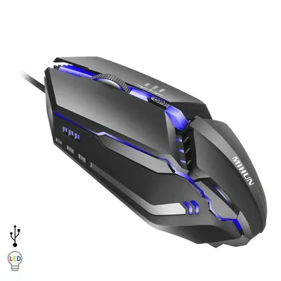Maus Dam Electronics G314 USB 1600 DPI Schwarz RGB Beleuchtung Ergonomisch