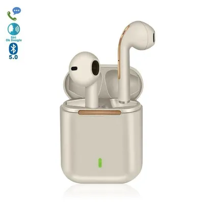Kopfhörer Dam Electronics J18 True Wireless Bluetooth 5.0 mit Touch-Steuerung und Geräuschunterdrückung Weiß