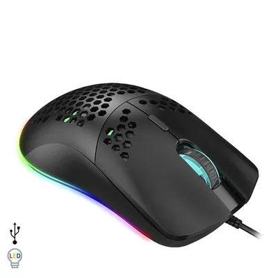 Maus Dam Electronics C-7 USB 16000DPI Schwarz RGB 7 programmierbare Tasten