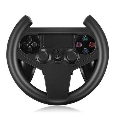 Dam Electronics Lenkrad-Aufsatz für PS4-Controller, Renn- und Simulationsspiele, ABS/PVC