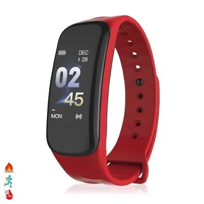 Aktivitu00e4tsarmband Dam Electronics X1 Bluetooth Schwarz Rot 5-7 Tage Herzfrequenzmonitor