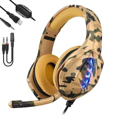 Kopfhörer Dam Electronics SY733MV kabelgebunden Miniklinke Gaming LED-Mikrofon Geräuschunterdrückung Schwarz