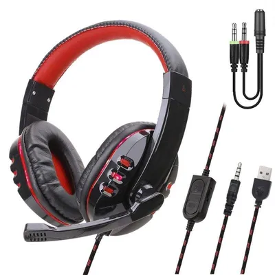 Kopfhörer Dam Electronics SY733MV kabelgebunden Minijack Gaming Mikrofon Lautstärkeregelung Schwarz