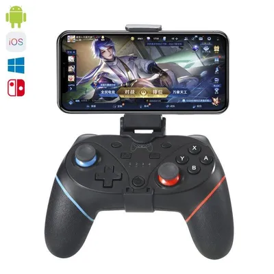 Dam Electronics Kabelloser Controller mit Tragbarem Halter Bluetooth Switch/Android/iOS/PC