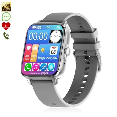 Dam Electronics Smartwatch DT102 Bluetooth 44mm IPS Schwarz 1,9'' IP67 Pulsmesser ECG