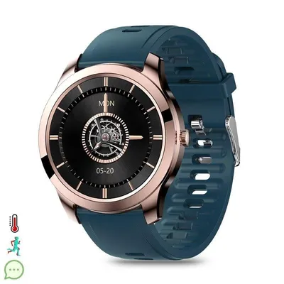 Dam Electronics Smartwatch M28 Bluetooth 1,28'' Metall Silikon IP67 Thermometer Pulsmesser
