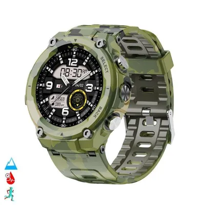 Dam Electronics Smartwatch Q666K Bluetooth 1,28 Zoll Metall IP68 Pulsmesser Blutdruck