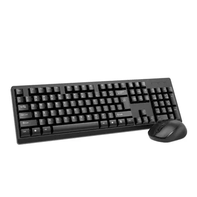 Maus und Tastatur Dam Electronics CMK-326 Wireless 2.4G 1600 DPI Schwarz Ergonomisch QWERTY