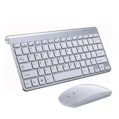 Maus und Tastatur Dam Electronics 908 Kabellos 1200DPI Metall Optik QWERTY Internat.