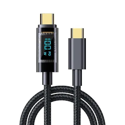 USB-C Kabel Dam Electronics 100W PD LED-Anzeige 1,2m Schnellladung